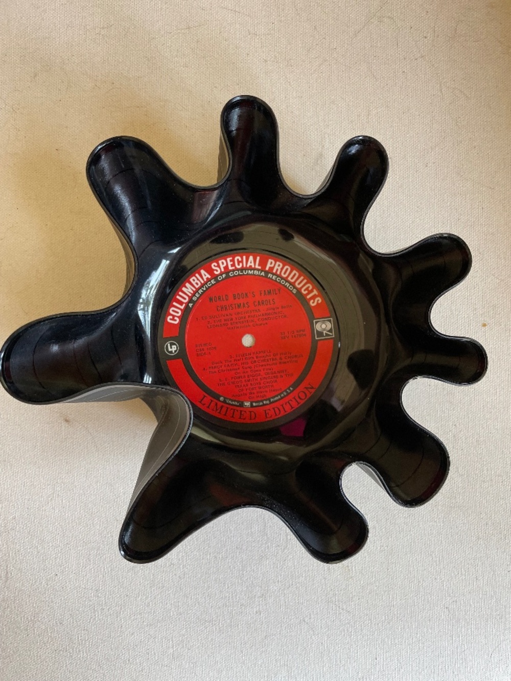 Fun Vintage LP Vinyl Record Snack Bowl